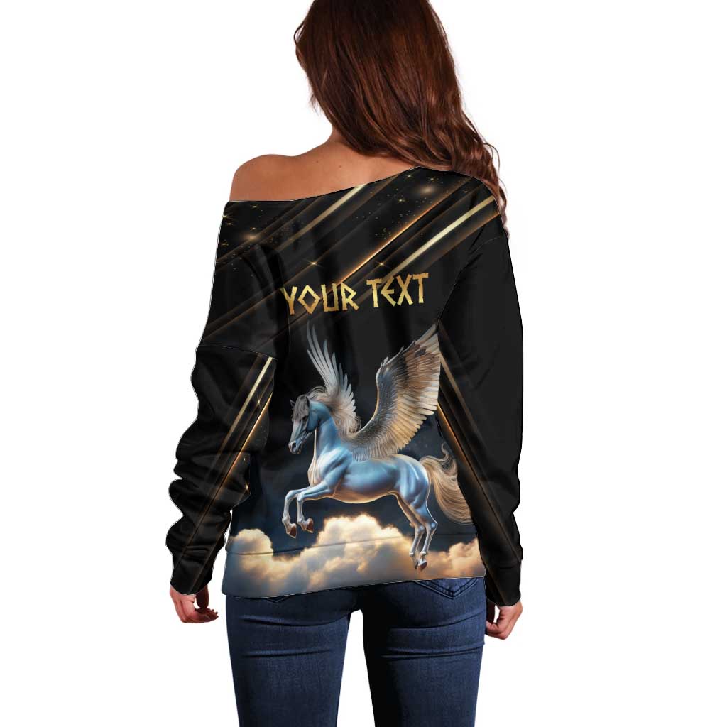 Personalized Fly Beyond Limits With Pegasus Off Shoulder Sweater - Wonder Print Shop