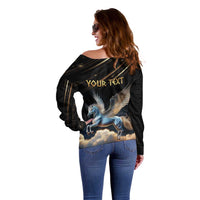 Personalized Fly Beyond Limits With Pegasus Off Shoulder Sweater - Wonder Print Shop