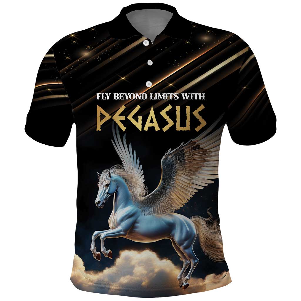 Personalized Fly Beyond Limits With Pegasus Polo Shirt - Wonder Print Shop