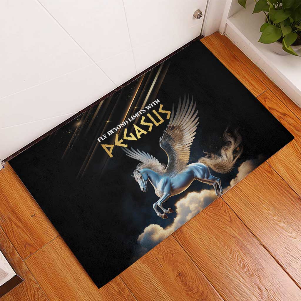 Fly Beyond Limits With Pegasus Rubber Doormat - Wonder Print Shop