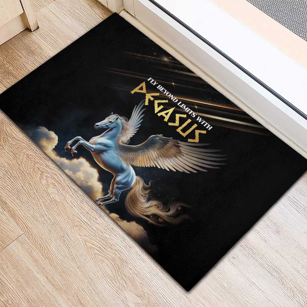 Fly Beyond Limits With Pegasus Rubber Doormat - Wonder Print Shop