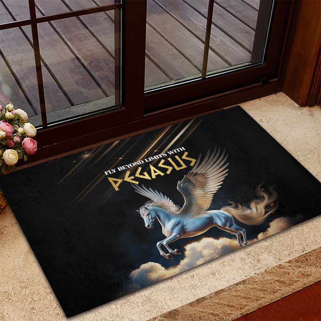Fly Beyond Limits With Pegasus Rubber Doormat - Wonder Print Shop