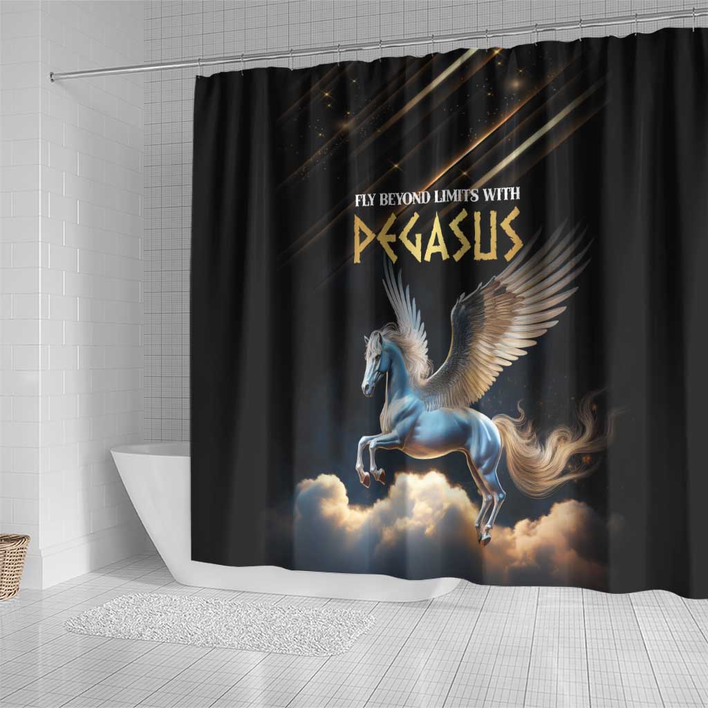 Fly Beyond Limits With Pegasus Shower Curtain - Wonder Print Shop
