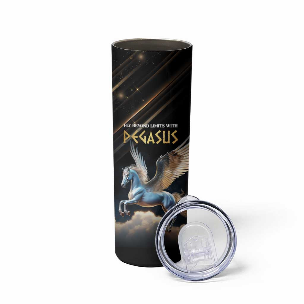 Personalized Fly Beyond Limits With Pegasus Skinny Tumbler - Wonder Print Shop