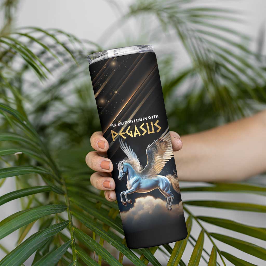 Personalized Fly Beyond Limits With Pegasus Skinny Tumbler - Wonder Print Shop