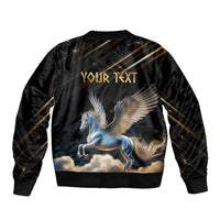 Personalized Fly Beyond Limits With Pegasus Sleeve Zip Bomber Jacket - Wonder Print Shop