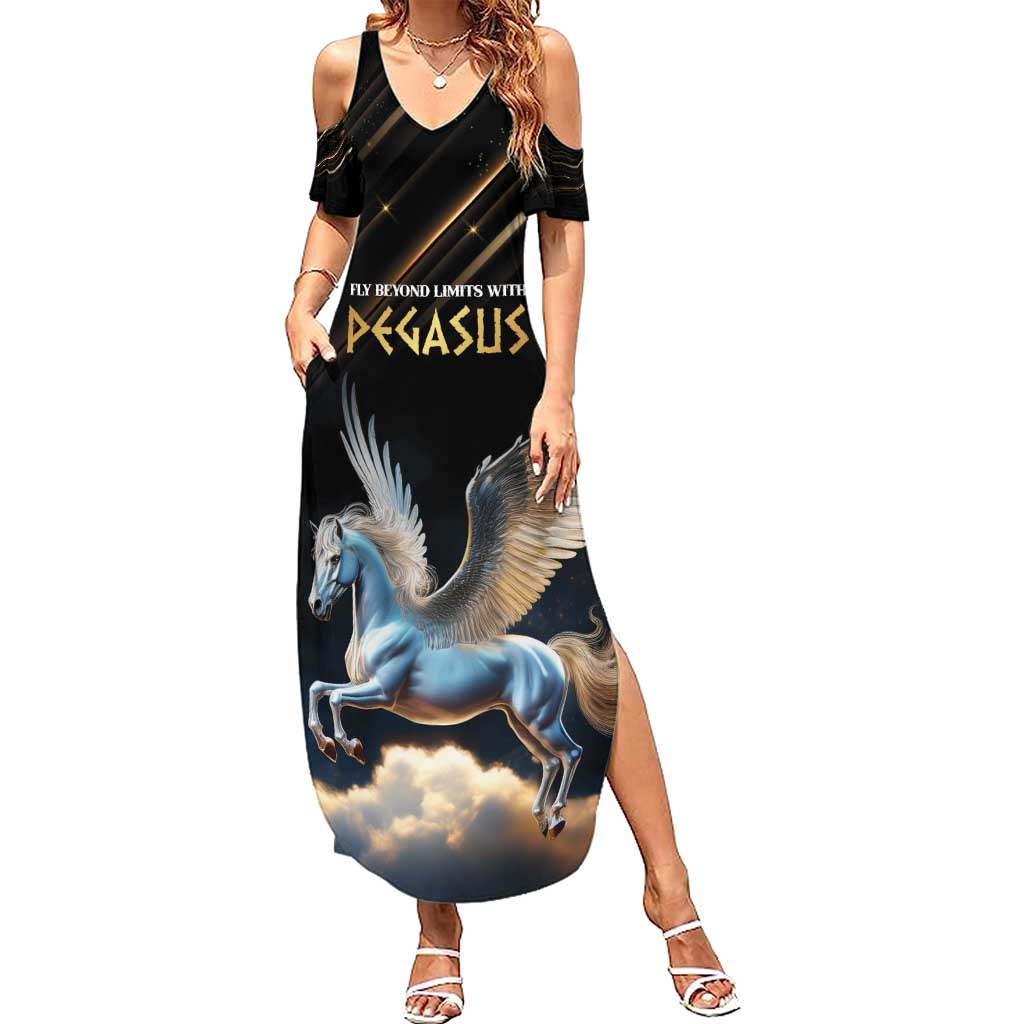 Personalized Fly Beyond Limits With Pegasus Summer Maxi Dress - Wonder Print Shop