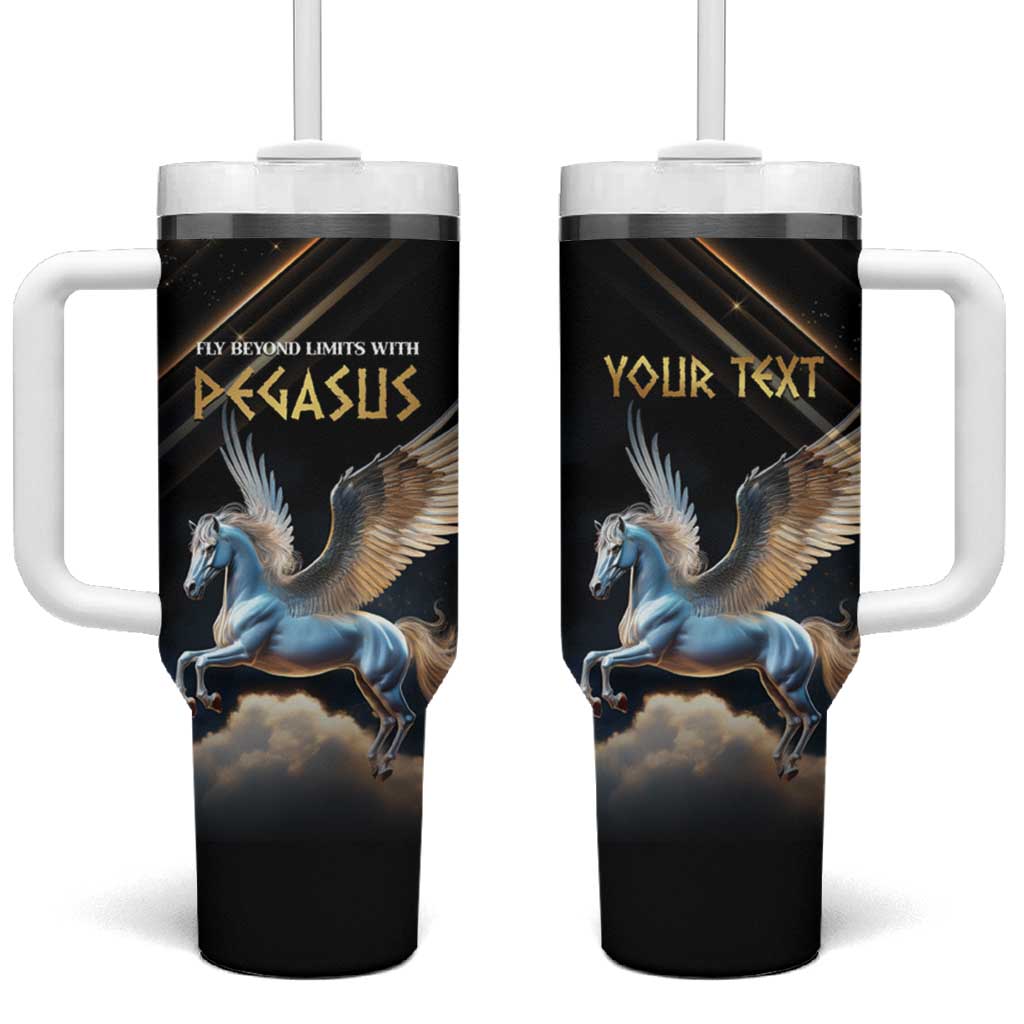 Personalized Fly Beyond Limits With Pegasus Tumbler With Handle - Wonder Print Shop