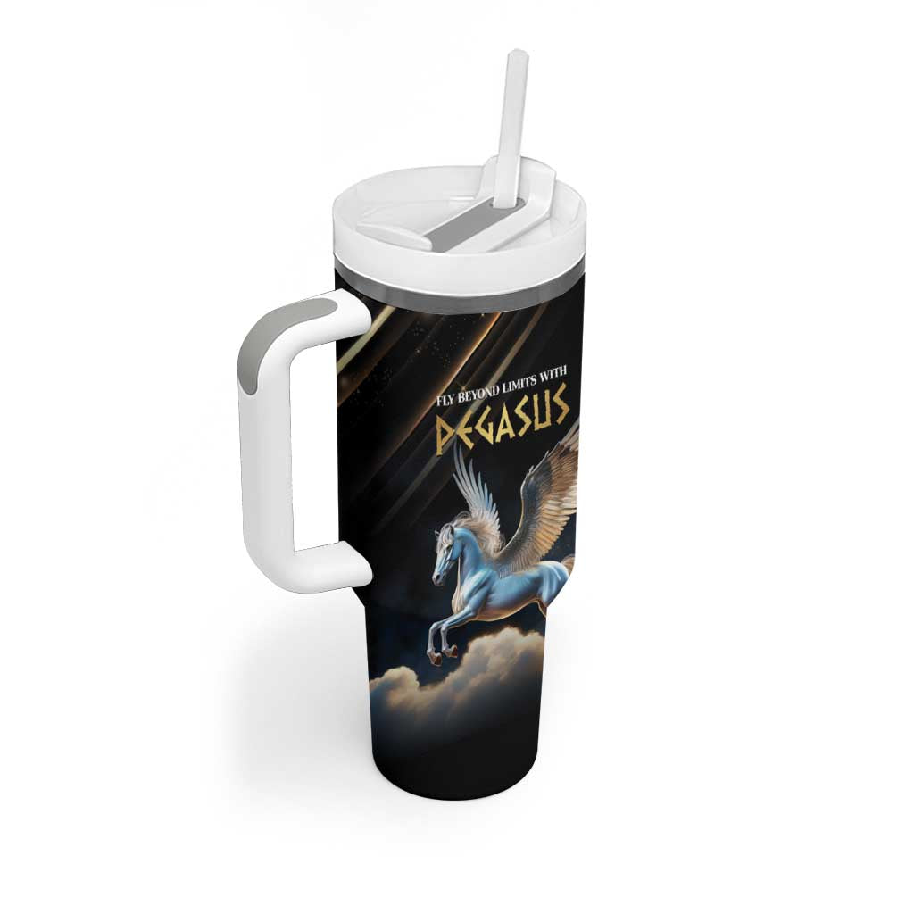 Personalized Fly Beyond Limits With Pegasus Tumbler With Handle - Wonder Print Shop