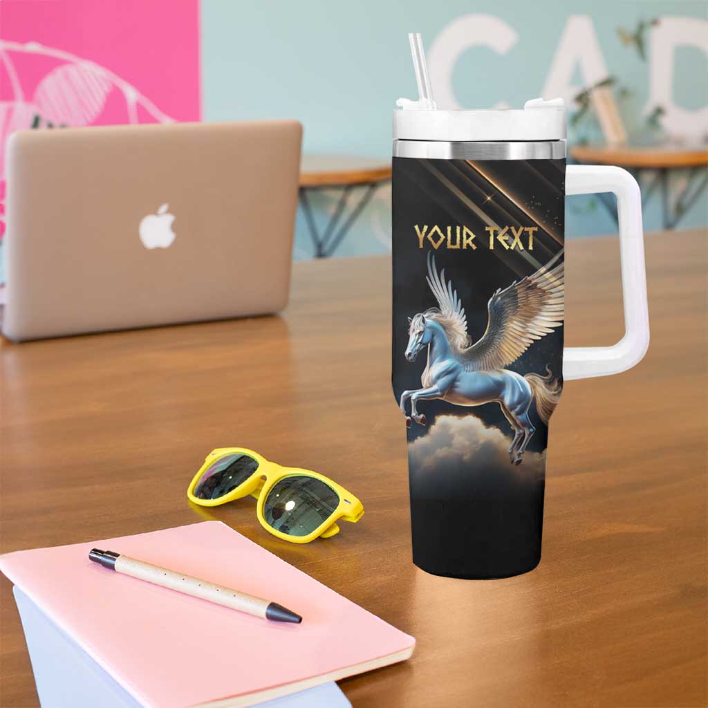 Personalized Fly Beyond Limits With Pegasus Tumbler With Handle - Wonder Print Shop