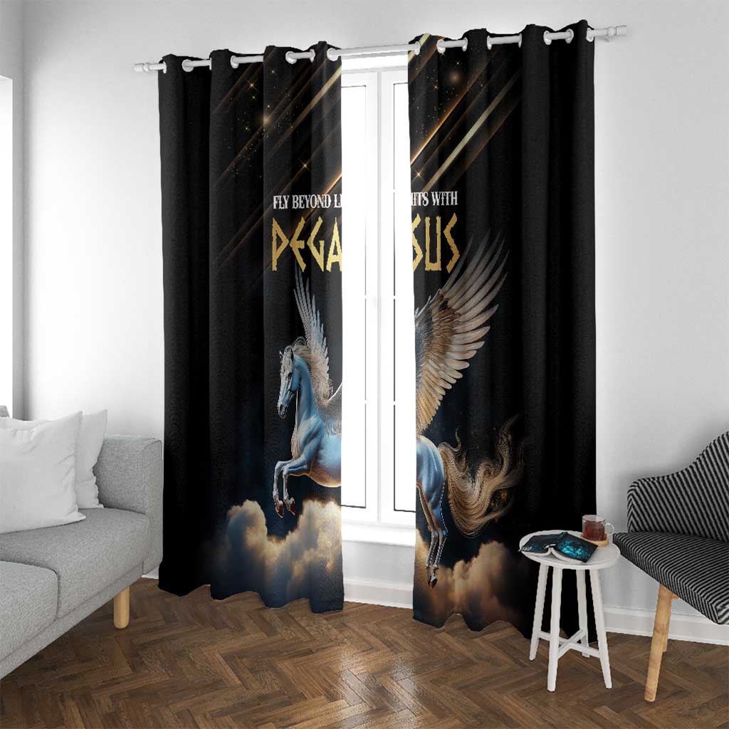 Fly Beyond Limits With Pegasus Window Curtain - Wonder Print Shop