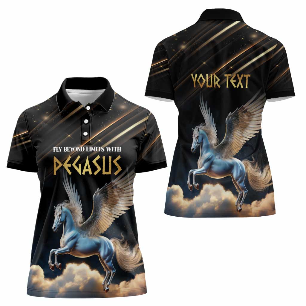 Personalized Fly Beyond Limits With Pegasus Women Polo Shirt - Wonder Print Shop