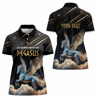 Personalized Fly Beyond Limits With Pegasus Women Polo Shirt - Wonder Print Shop