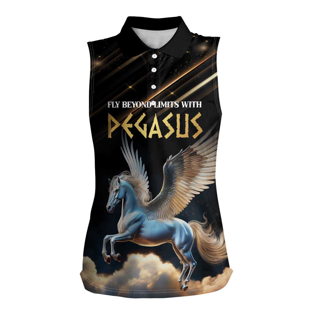Personalized Fly Beyond Limits With Pegasus Women Sleeveless Polo Shirt - Wonder Print Shop