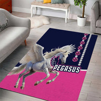 Pegasus Horse Racing Area Rug Diamond Luxury Style