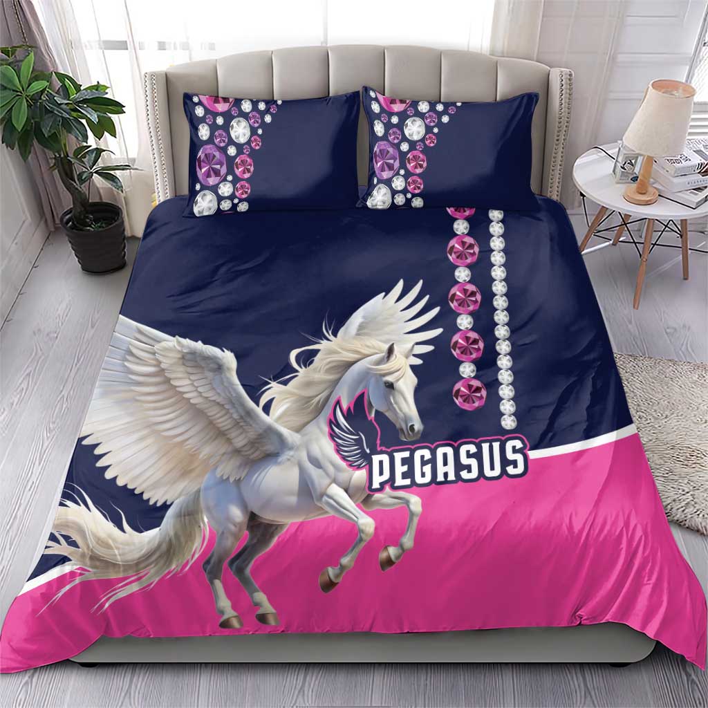 Pegasus Horse Racing Bedding Set Diamond Luxury Style