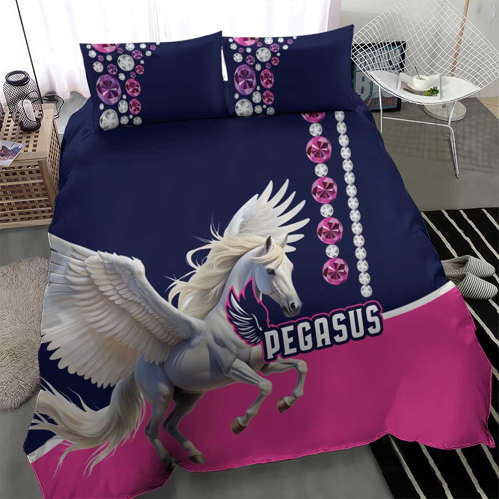 Pegasus Horse Racing Bedding Set Diamond Luxury Style