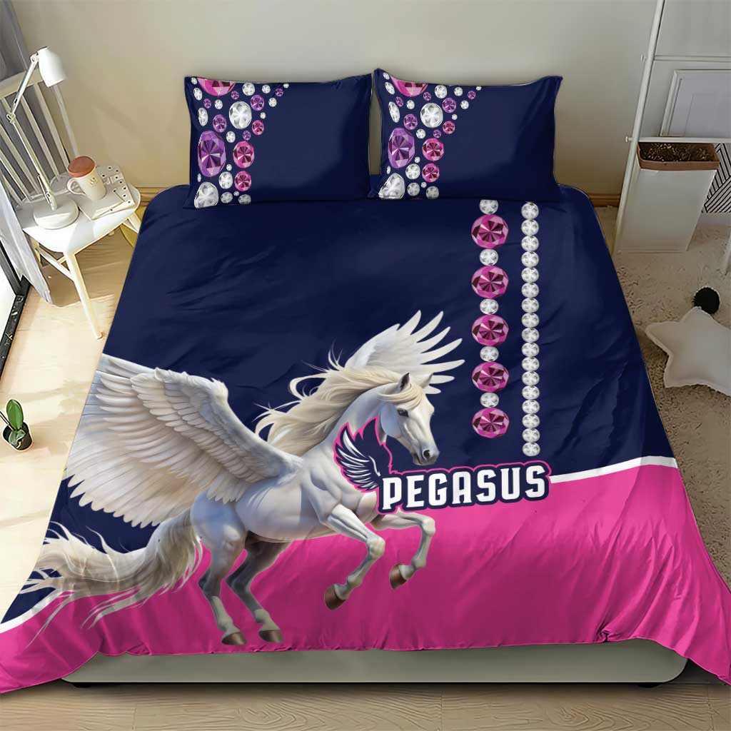 Pegasus Horse Racing Bedding Set Diamond Luxury Style