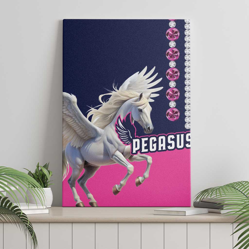 Pegasus Horse Racing Canvas Wall Art Diamond Luxury Style