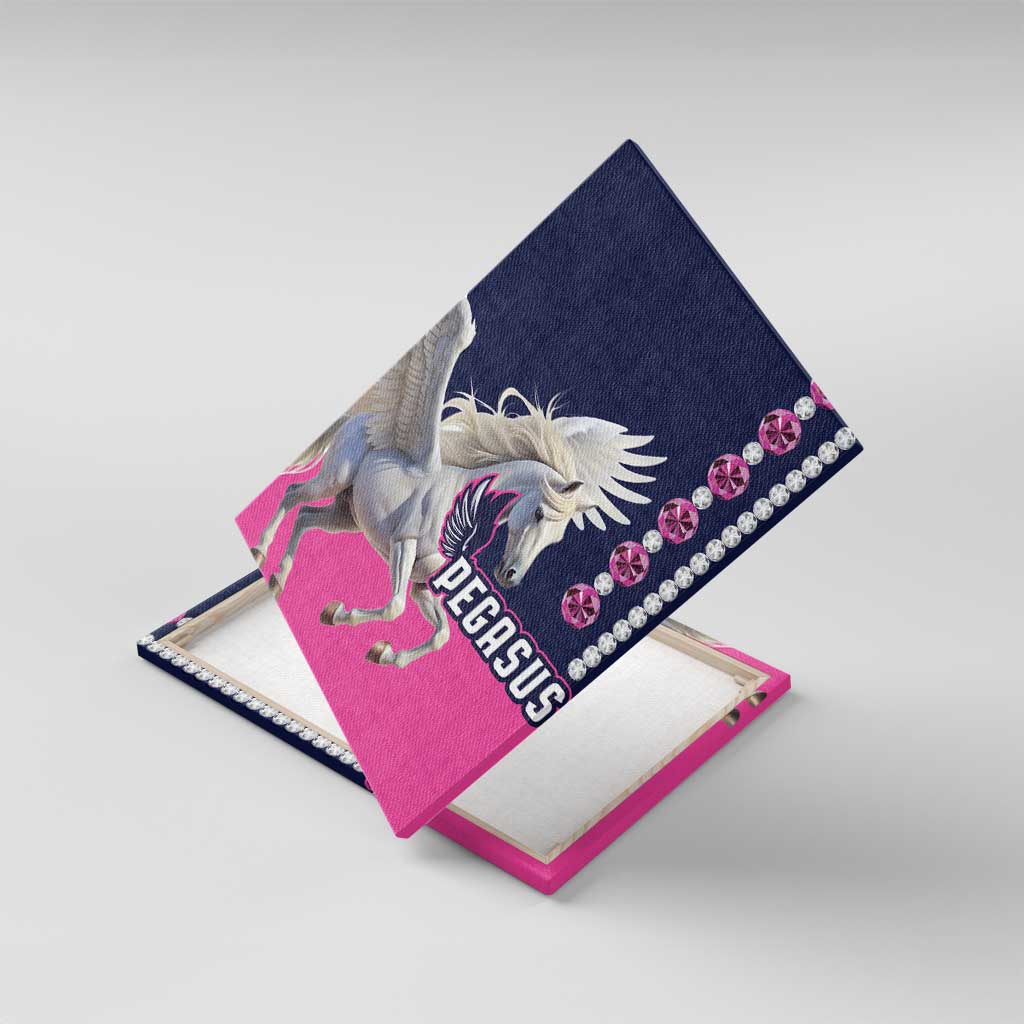 Pegasus Horse Racing Canvas Wall Art Diamond Luxury Style