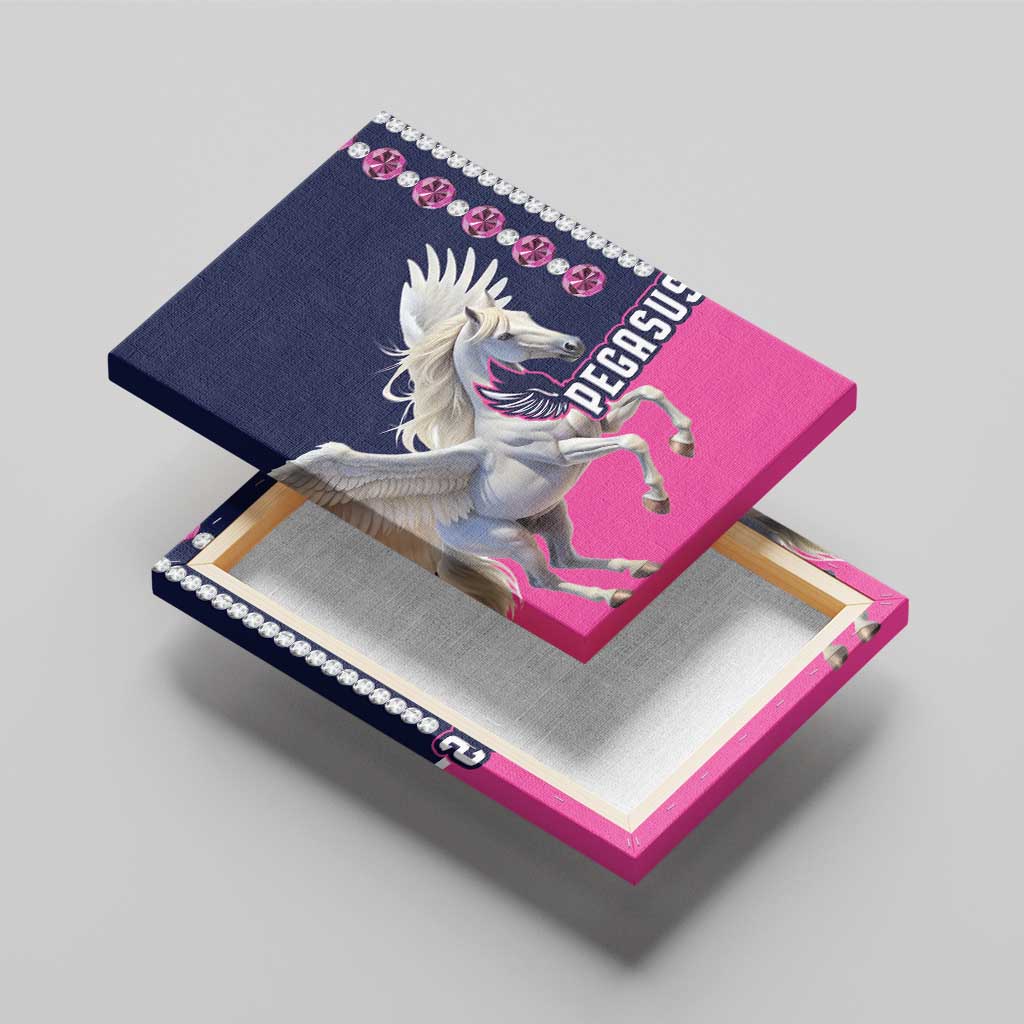 Pegasus Horse Racing Canvas Wall Art Diamond Luxury Style