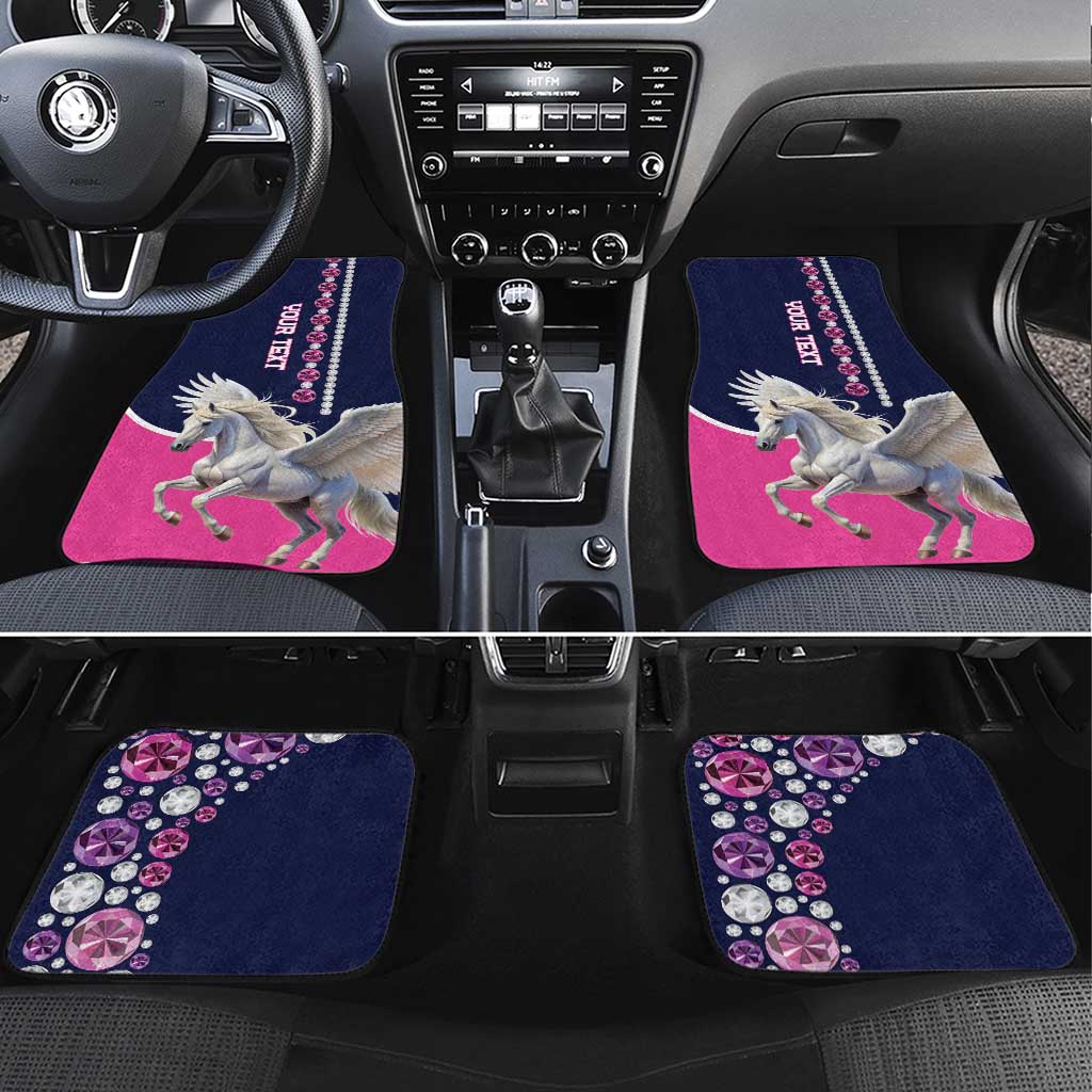 Pegasus Horse Racing Car Mats Diamond Luxury Style