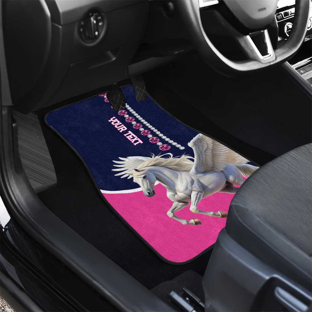 Pegasus Horse Racing Car Mats Diamond Luxury Style