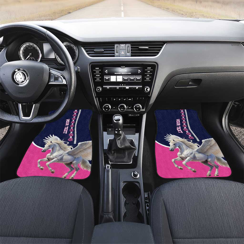 Pegasus Horse Racing Car Mats Diamond Luxury Style