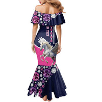 Personalized Pegasus Horse Racing Family Matching Mermaid Dress and Hawaiian Shirt Diamond Luxury Style
