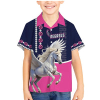 Personalized Pegasus Horse Racing Family Matching Mermaid Dress and Hawaiian Shirt Diamond Luxury Style
