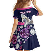 Personalized Pegasus Horse Racing Family Matching Off The Shoulder Long Sleeve Dress and Hawaiian Shirt Diamond Luxury Style