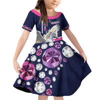 Personalized Pegasus Horse Racing Family Matching Off Shoulder Short Dress and Hawaiian Shirt Diamond Luxury Style