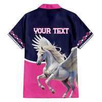 Personalized Pegasus Horse Racing Family Matching Off Shoulder Short Dress and Hawaiian Shirt Diamond Luxury Style