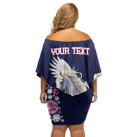 Personalized Pegasus Horse Racing Family Matching Off Shoulder Short Dress and Hawaiian Shirt Diamond Luxury Style