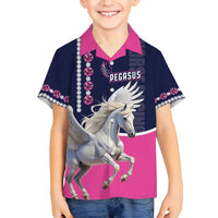 Personalized Pegasus Horse Racing Family Matching Summer Maxi Dress and Hawaiian Shirt Diamond Luxury Style - Wonder Print Shop