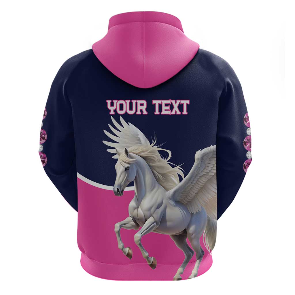Personalized Pegasus Horse Racing Hoodie Diamond Luxury Style - Wonder Print Shop