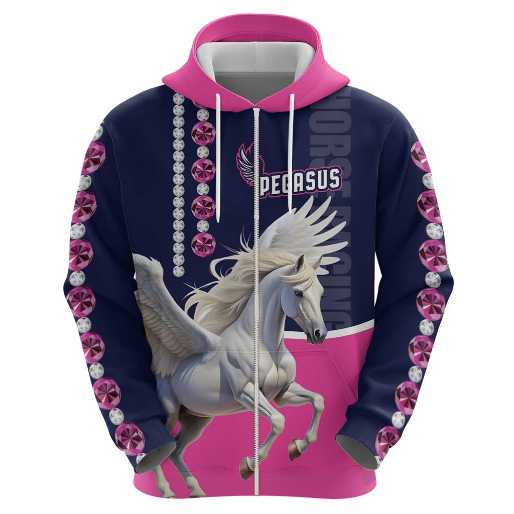Personalized Pegasus Horse Racing Hoodie Diamond Luxury Style - Wonder Print Shop