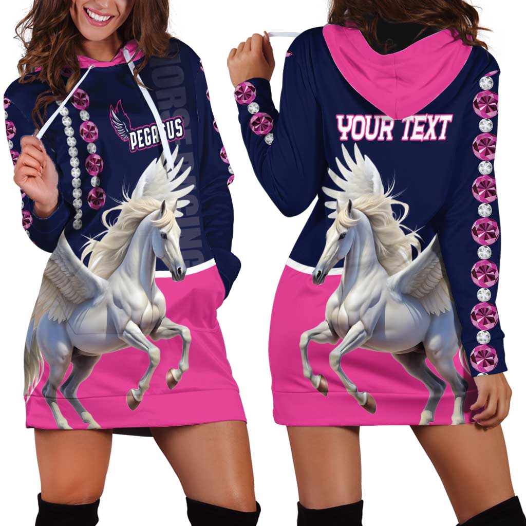 Personalized Pegasus Horse Racing Hoodie Dress Diamond Luxury Style - Wonder Print Shop