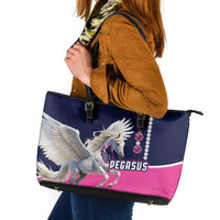 Pegasus Horse Racing Leather Tote Bag Diamond Luxury Style