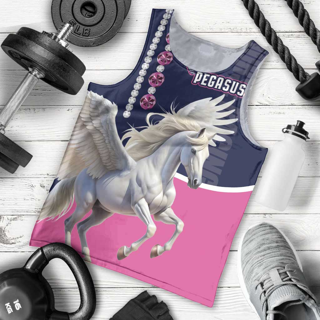 Personalized Pegasus Horse Racing Men Tank Top Diamond Luxury Style - Wonder Print Shop