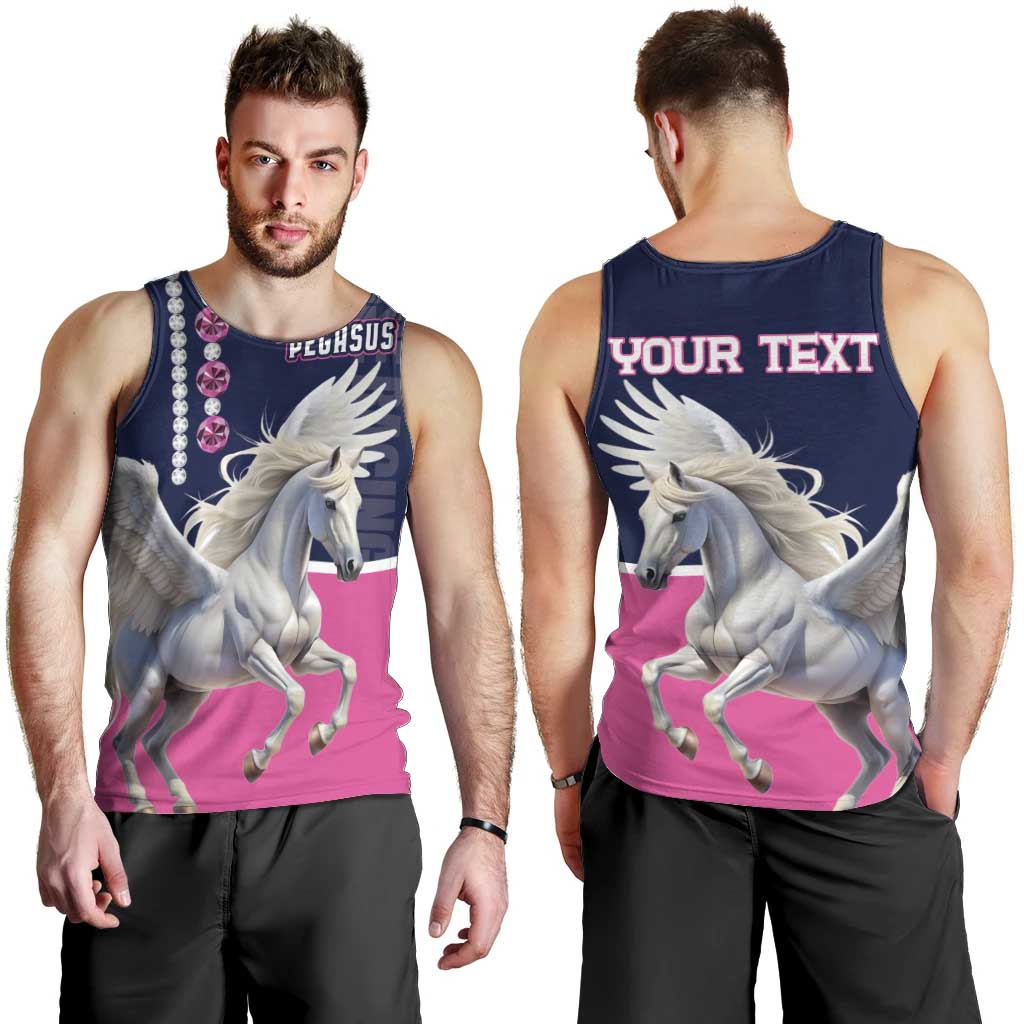 Personalized Pegasus Horse Racing Men Tank Top Diamond Luxury Style - Wonder Print Shop