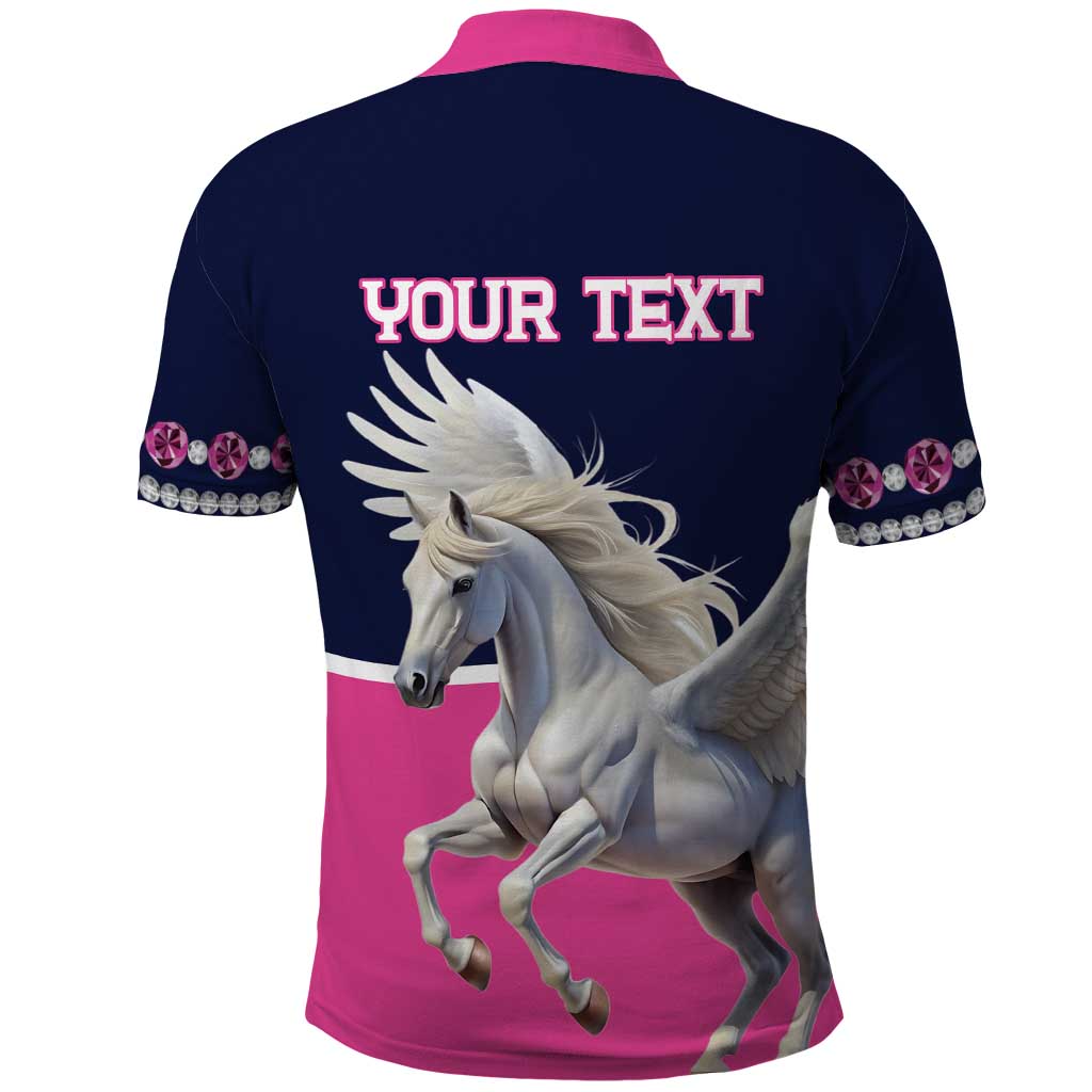 Personalized Pegasus Horse Racing Polo Shirt Diamond Luxury Style - Wonder Print Shop