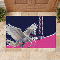 Pegasus Horse Racing Rubber Doormat Diamond Luxury Style - Wonder Print Shop