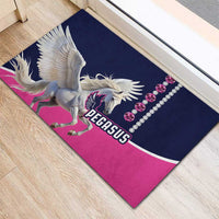 Pegasus Horse Racing Rubber Doormat Diamond Luxury Style - Wonder Print Shop