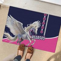 Pegasus Horse Racing Rubber Doormat Diamond Luxury Style - Wonder Print Shop