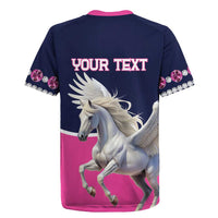 Personalized Pegasus Horse Racing Rugby Jersey Diamond Luxury Style - Wonder Print Shop