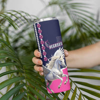 Personalized Pegasus Horse Racing Skinny Tumbler Diamond Luxury Style - Wonder Print Shop