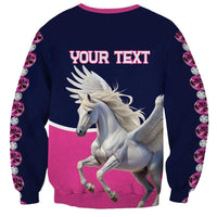 Personalized Pegasus Horse Racing Sweatshirt Diamond Luxury Style - Wonder Print Shop