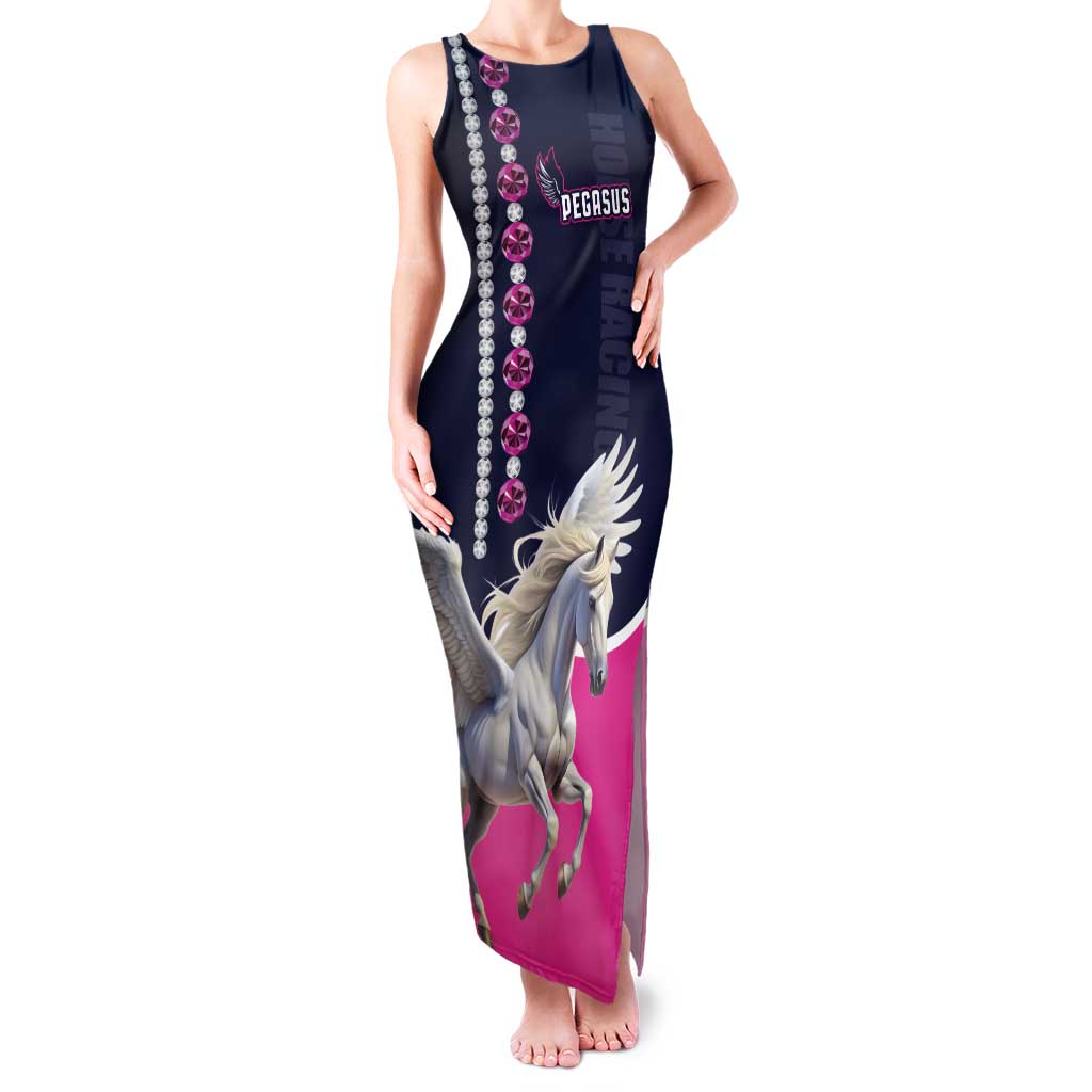 Personalized Pegasus Horse Racing Tank Maxi Dress Diamond Luxury Style - Wonder Print Shop