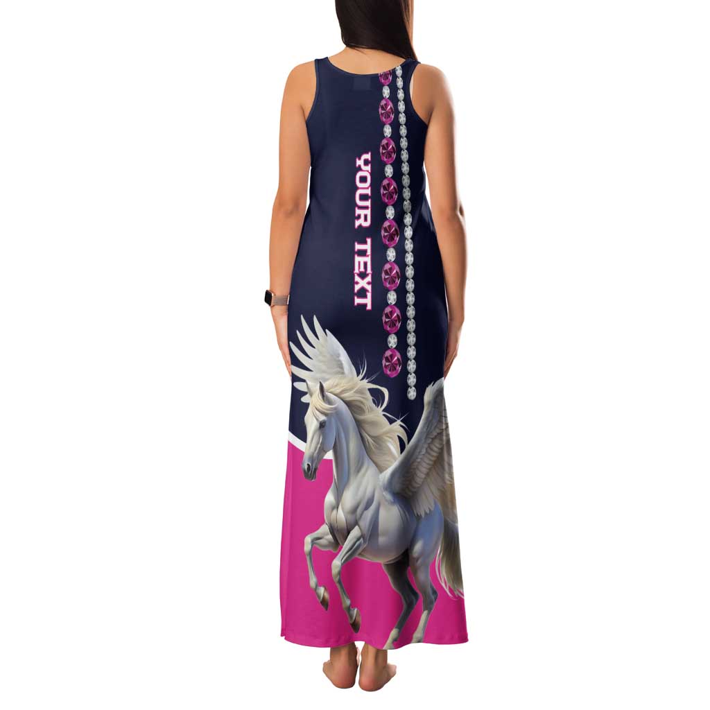 Personalized Pegasus Horse Racing Tank Maxi Dress Diamond Luxury Style - Wonder Print Shop